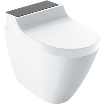 Унитаз-биде напольный GEBERIT AQUACLEAN TUMA COMFORT 146.310.SJ.1 панель черное стекло Унитаз-биде напольный GEBERIT AQUACLEAN TUMA COMFORT 146.310.SJ.1 панель черное стекло