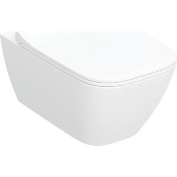 Унитаз подвесной GEBERIT SMYLE SQUARE 500.685.01.2 безободковый Rimfree® в комплекте с сиденьем (сэндвич) с плавным закрыванием SoftClose и быстросъемный кре Унитаз подвесной GEBERIT SMYLE SQUARE 500.685.01.2 безободковый Rimfree® в комплекте с сиденьем (сэндвич) с плавным закрыванием SoftClose и быстросъемный кре
